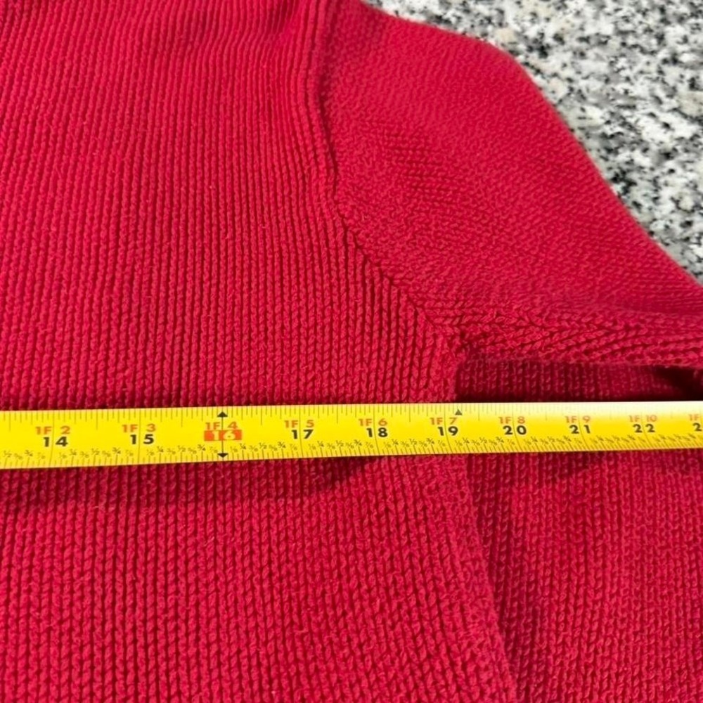 Polo Ralph Lauren Women's Vtg 90's Red USA American Flag Knit Sweater Large - Picture 5 of 6
